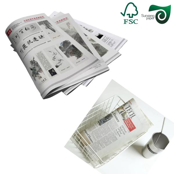 FSC 30lbs 45gsm Acid Free Newsprint Paper  Light Gray 24  30 Sheets Packed In Ream