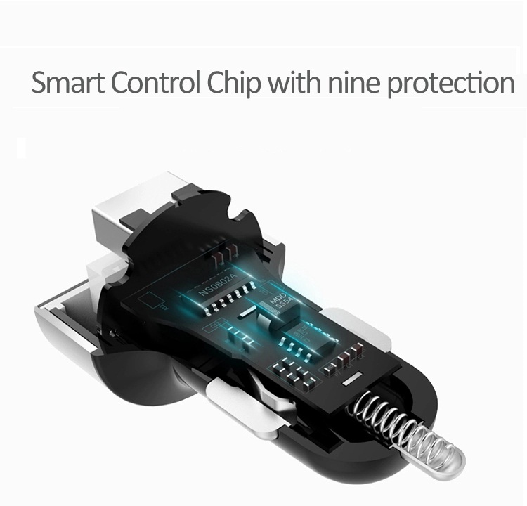 DC заряжателя 30W телефона автомобиля USB ODM двойной быстрый высокоскоростной к заряжателю автомобиля DC с дисплеем СИД