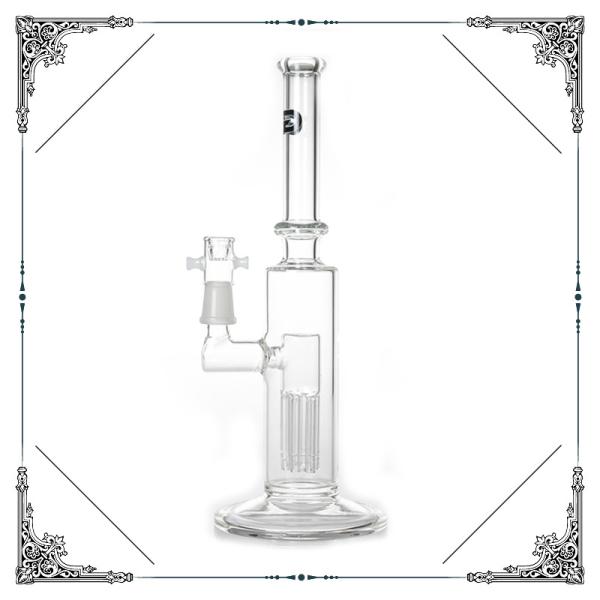 Straight Tube Grace Glass Water Pipes With 6 Tree Arms Percolator Smoking Bongs