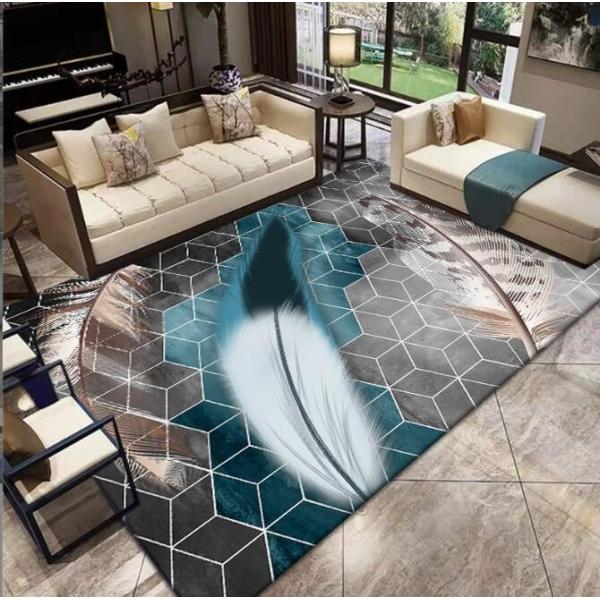 Rectangle Polyester Fiber Living Room Floor Carpets Household Absorption Bedroom Sofa