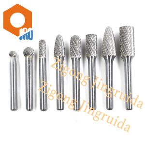 Broca rotatoria de carburo de tungsteno con rebabas de carburo de corte doble cementado