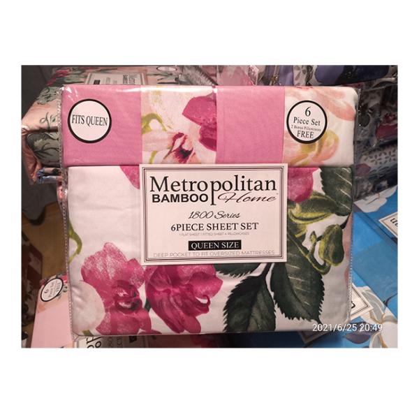 Massage NO MOQ Print microfiber fabric 80gsm 100% polyester bedding sheet set 6pcs Good