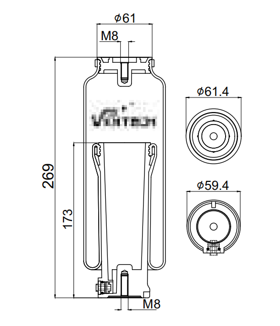 Замените весну воздуха 1S1108 места Bostrom 6222086-001 VKNTECH 1S1108
