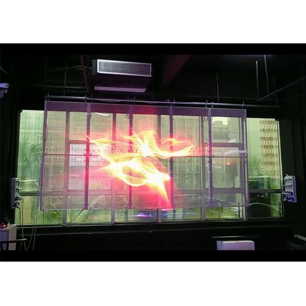 Space Saving Transparent LED Screens 1920Hz for Stores Glass Wall