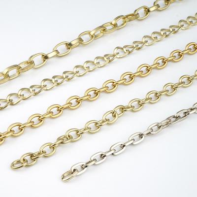 Customized Handbag Hardware Decoration O Shape Golden Chain for Prevent Fade Surface