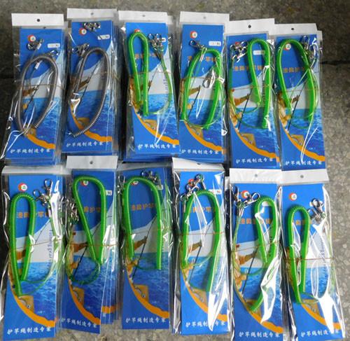 Standard poly bag package colors fish spring coiled lanyards to prevent acidental loss