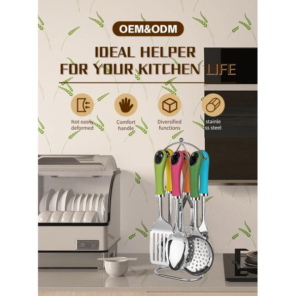 Nordic Home Cooking Tools Set with Macaron Color and TPR Material Kitchen Accessories