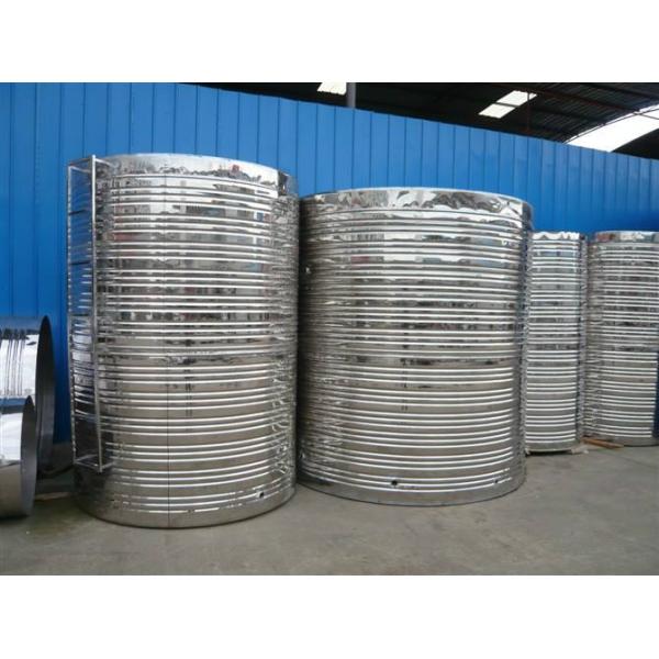 Cylinder Shape Water Storage Tanks , Vertical Stainless Steel Water Tank
