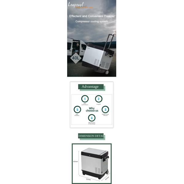 Compresseur portable à porte simple 12/24V 40L congélateur pour caravane