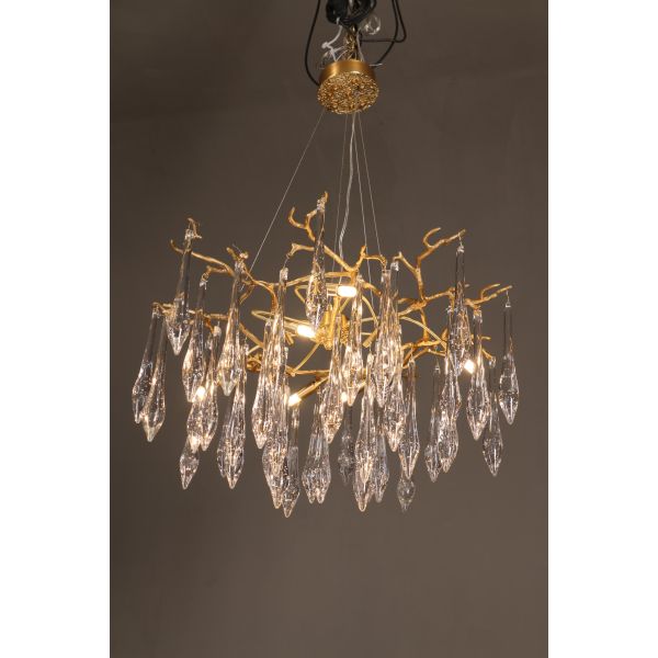 Home Decor Pendant Lamp Living Room Bedroom Villa Lobby Chandelier Tree Branch Crystal Latest Design American Style Elegant LED