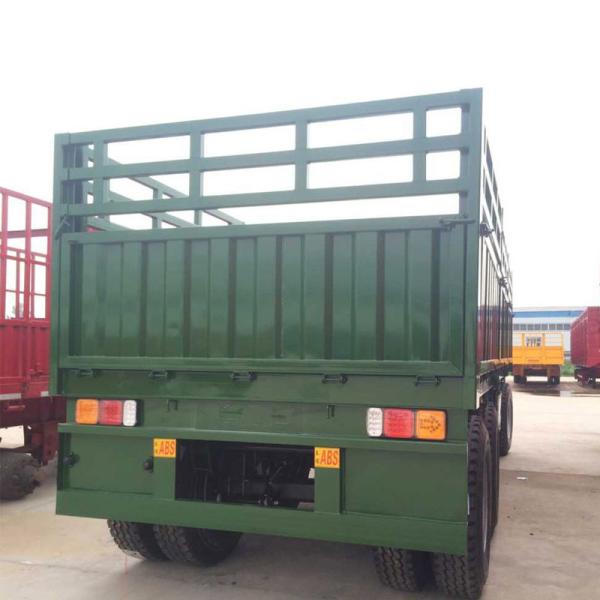 20ft Size Flat Bed Semi Trailer 12 Wheels 3 Axle Cargo Truck Trailer