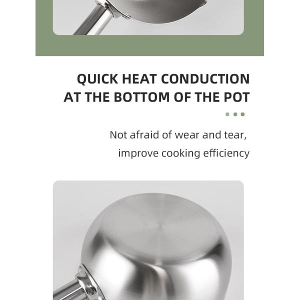 Домочадец варя японский бак молока нержавеющей стали ручки лотка соуса не