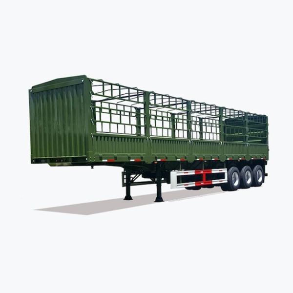                    2 Layers of Fence Wall 40FT Versatile and Reliable Drop Side Rail Wall Flatbed Semi-Trailer with BPW Axle 12t and Mechinical Suspension             