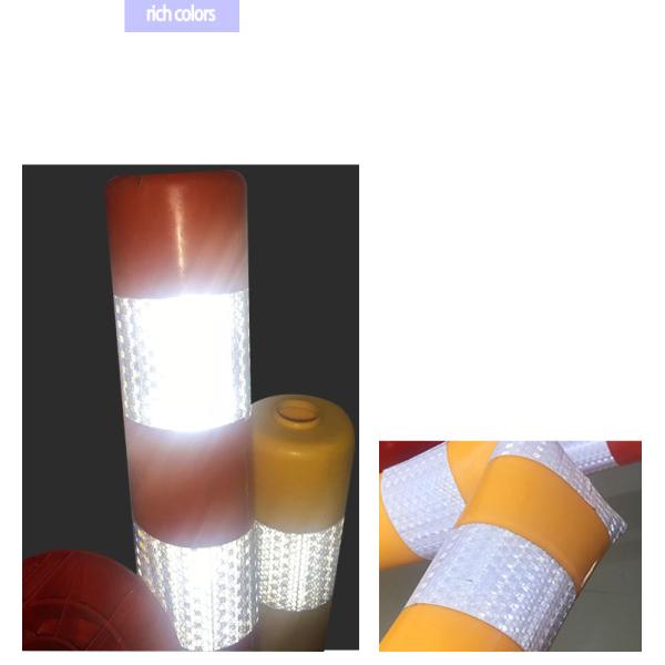 CE 1.1kgs Certificate Logo Post Yellow Reflective Traffic Bollard 100% PU Road Flexible Spring Warning Barrier Post