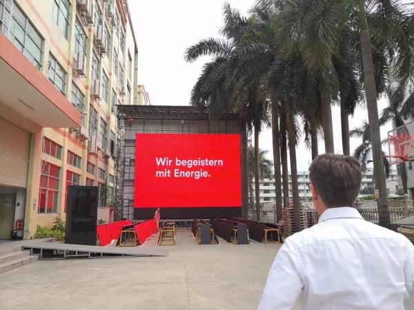 Espanha gigante SMD3535 da propaganda da cortina da exposição de diodo emissor de luz da propaganda exterior da construção