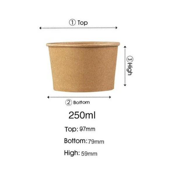 Устранимым Biodegradable шар еды плошек для супа 250ml Recycable изготовленным на заказ напечатанный логотипом
