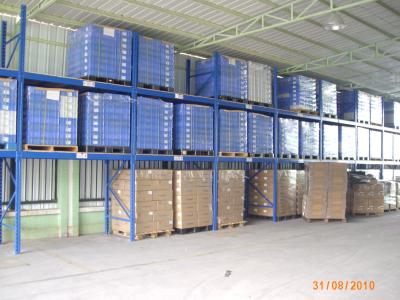 Adjustable two level Warehouse Shelving Racks with forklift moving , 5000KG