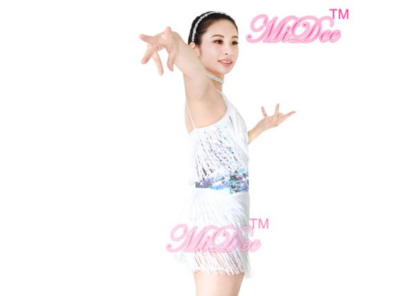 2017 Fashion Tassel Sequins Costume For Adults Latin Dance Dress Costume Women