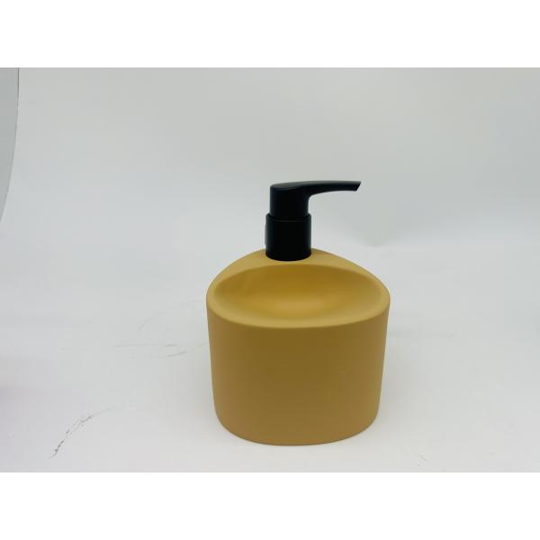 Utility Sink Caddy and Kitchen Utensil Caddy Polyresin Soap Dispenser with Cleaning Ball on Top Tray