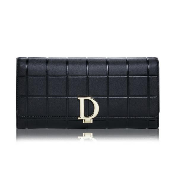 Ms. European and American cowhide leather wallet long wallet