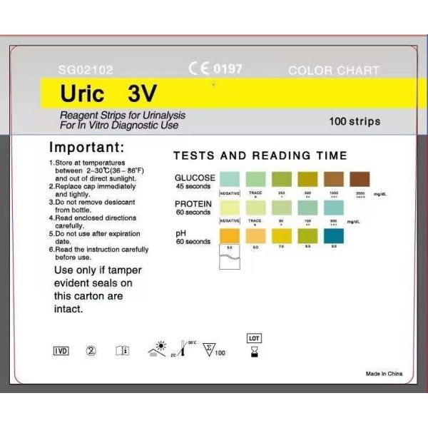 Pet Urine Test Strips – Rapid 2-Parameter Test for Hepatobiliary Disease Screening with Results in 60 Seconds (Class II Instrument)