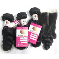 Les doubles prolongements 100% de cheveux de Vierge de trame desserrent le paquet de cheveux de vague