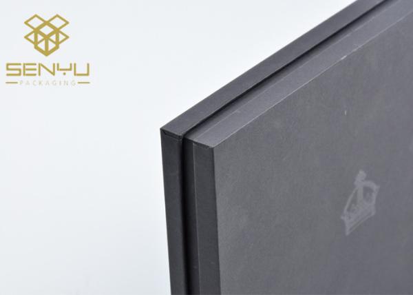 Black Kraft Paper Box Packaging with 1200g Cardboard Base Lid Gift Packing