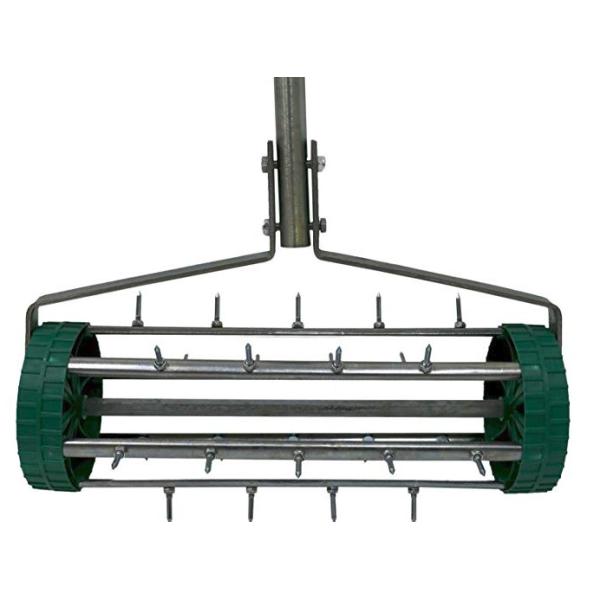 Commercial Handheld Heavy Duty Lawn Aerator Home Backyard Use With 27 Spikes