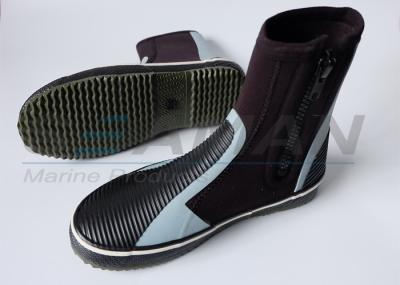 botas do roupa de mergulho do neopreno do zíper da parte superior de 5mm olá! com a sola de borracha antiderrapante para a navigação surfando e o caiaque do mergulho autónomo