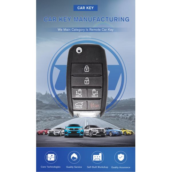 Original Remote Flip Car Keys FSK 433.9MHz 5+1 Buttons 95430-A9300 FCCID TQ8-RKE-4F21