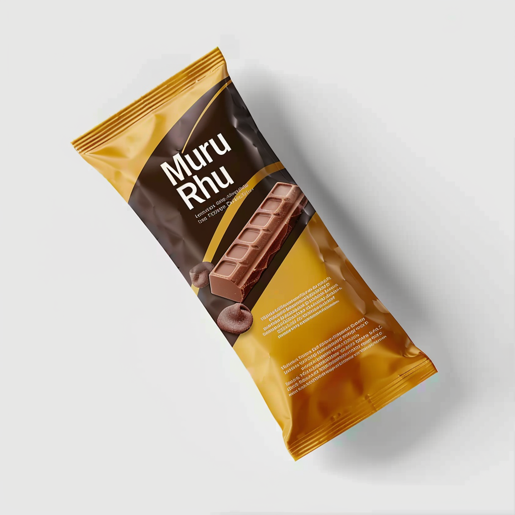 Custom Printed Plastic Bags Middle Seal Flat Mini Candy Sachet Biscuit Chocolate Food Packaging Edibles Storage Pouch
