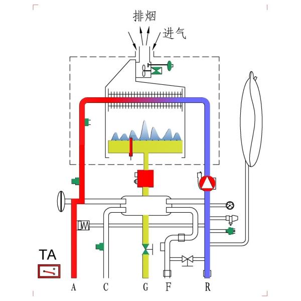 Electric Power 110W Home Hot Water Boiler , Heating Area 70-140 ㎡