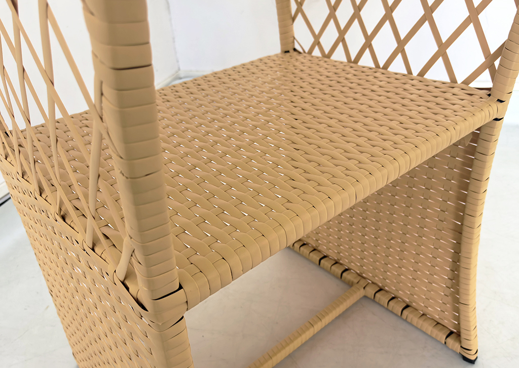 Rattan Furniture Indoor Outdoor Garden Patio Set Steel Frame Wicker Children Table and Chairs Space Saving Mini Child Sets