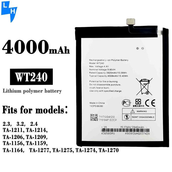 500PCS Bateria de iões de lítio de substituição original WT240 para Nokia 2.3 3.2 2.4 4000mAh 3.85V