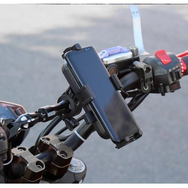 ABS 5V 2.1A Dual Usb Port Motorcycle Phone Holder For Iphone 11