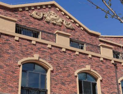 60x240mm Red Cement Faux Brick Panels for Landscaping