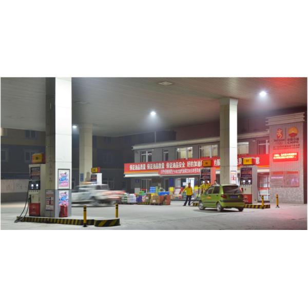 White Waterproof 100 W COB Led Street Light Fixtures High Lumen For Gas Station