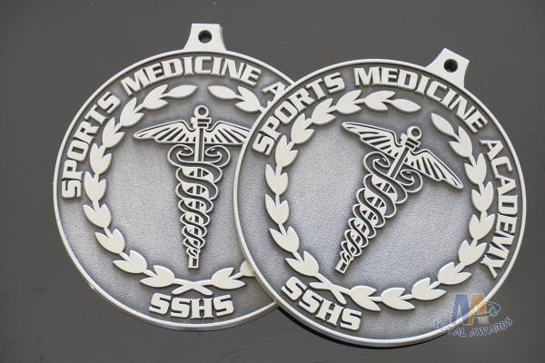 Zinc Alloy Type Silver Music Metal Award Medals With Ribbons Customized Shape