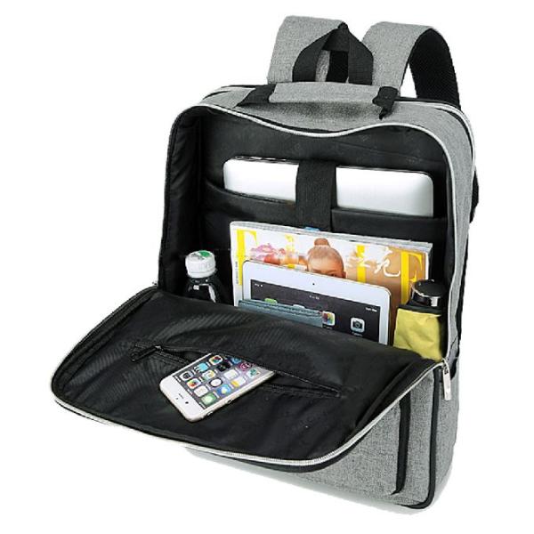 Сумка ноутбука серого рюкзака ноутбука холста полиэстера материального многофункциональная