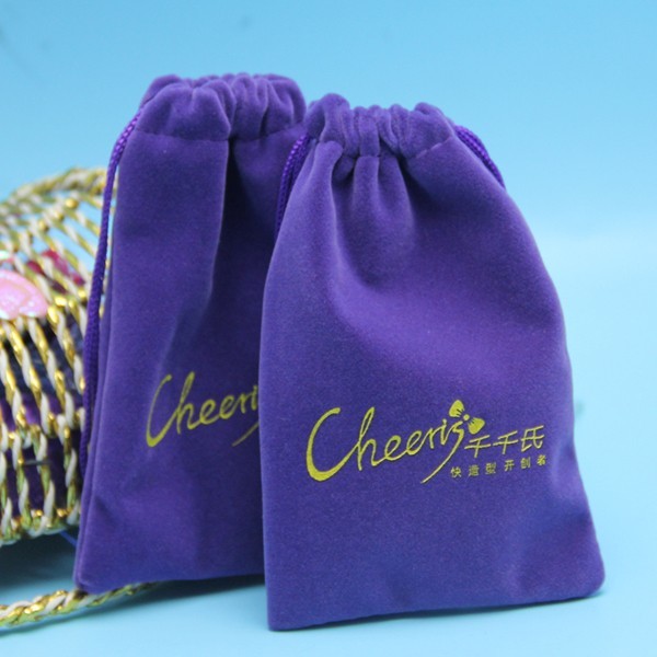 Мягкая сумка Drawstring бархата ювелирных изделий 10x15cm с печатью логотипа