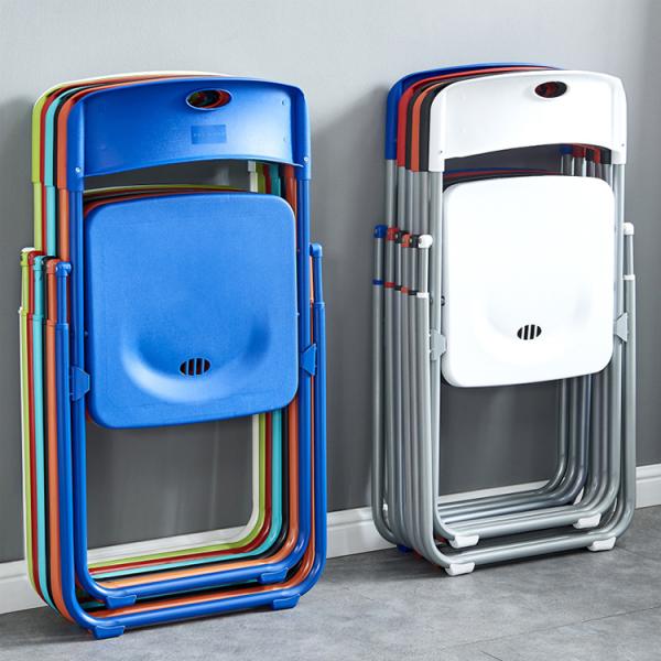 Metal Frame Stackable Folding Plastic Dining Chair for Hotel Outdoor Garden Restaurant