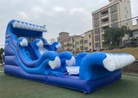 Espirre a corrediça de água inflável do PVC de 0.55mm com a piscina