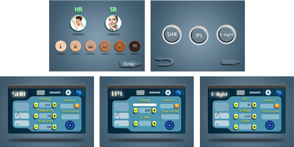 Portable multifuncitonal SHR+E-light+IPL hair removal&skin rejuvenation 3 in 1 machine