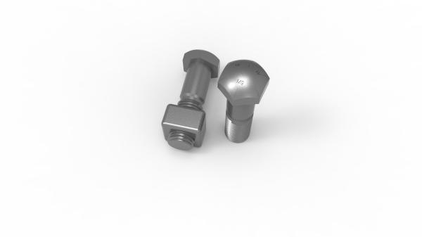 5A4104 0.175kg Track Shoe Bolt 572 Alloy Steel Zinc Plated
