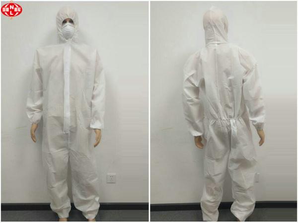 Sms Breathable White Blue 50gsm 55gsm Disposable Coveralls Suit