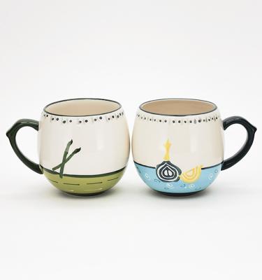 Household 14oz Mug Set Coffee Cup customized printing mug coffee cup ceramic mugs with handle