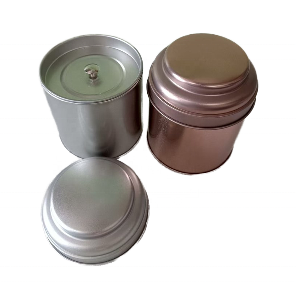 Small Round Airtight Tea Canisters Recyclable For Coffee & Loose Tea Packaging