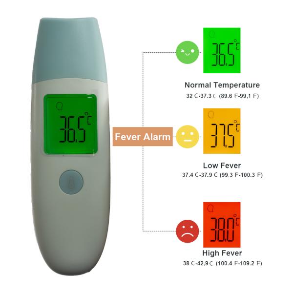 Hospital Forehead Ear Infrared Thermometer With Tri Color Display
