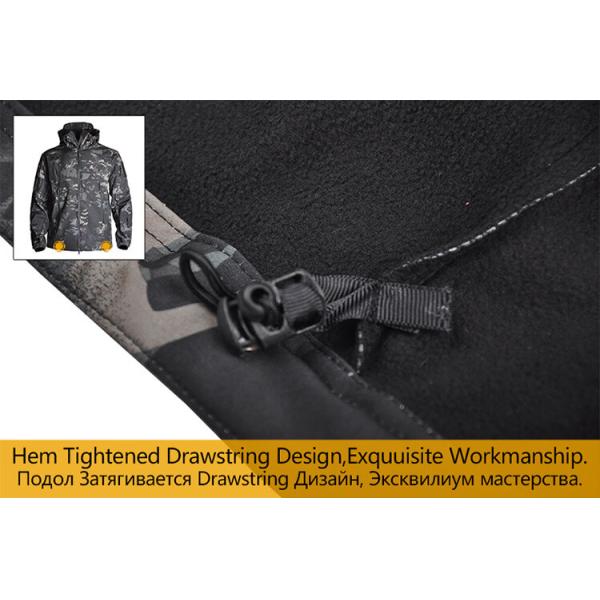 Soft Shell Custom Outdoor Clothing , Mens Tactical Jacket Heat Preservation Thermal Fleece