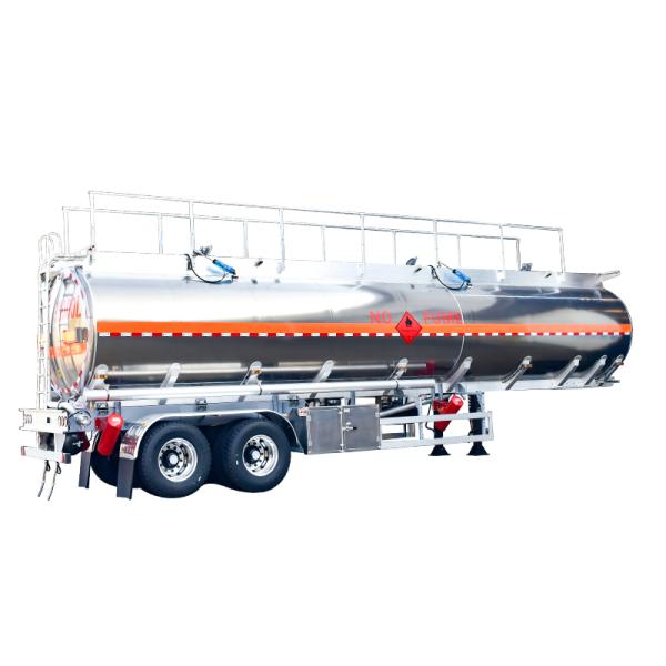 38000 Liter Large Capacity Stainless Steel Fuel Delivery Tank Semi Trailer Long Distance Transport